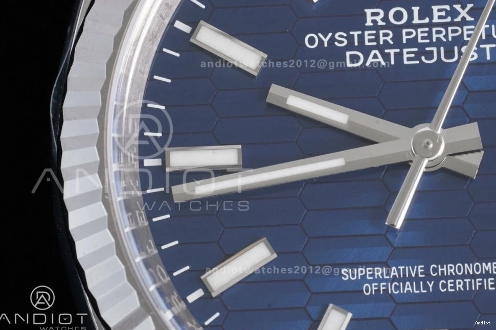 Best Blue Edition Clean 1:1 36 Jubilee DateJust 126234 Steel on Texted Bracelet 904L SH3235 Dial 0515